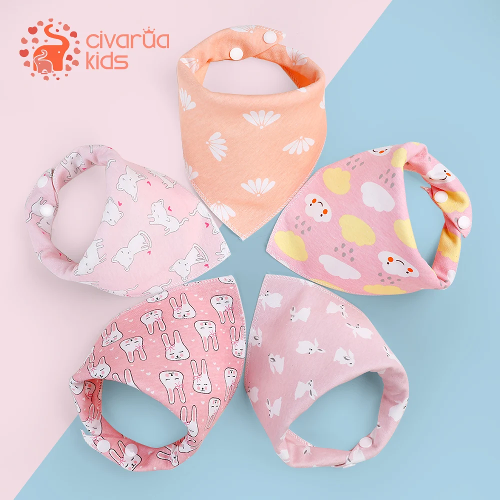 Детские нагрудники Civarua Kids 5 шт./лот 100% органический хлопок Детская бандана