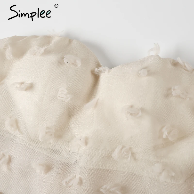 Женская блузка Simplee с открытыми плечами модная летняя белая рубашка рукавом