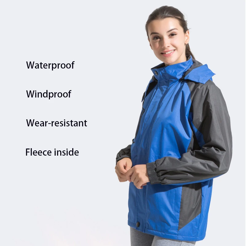Outdoor Hiking Jacket Women Fleece Warm Breathable Ski Suit Windproof Waterproof Coat Camping Mountaineering Winter Jacket
