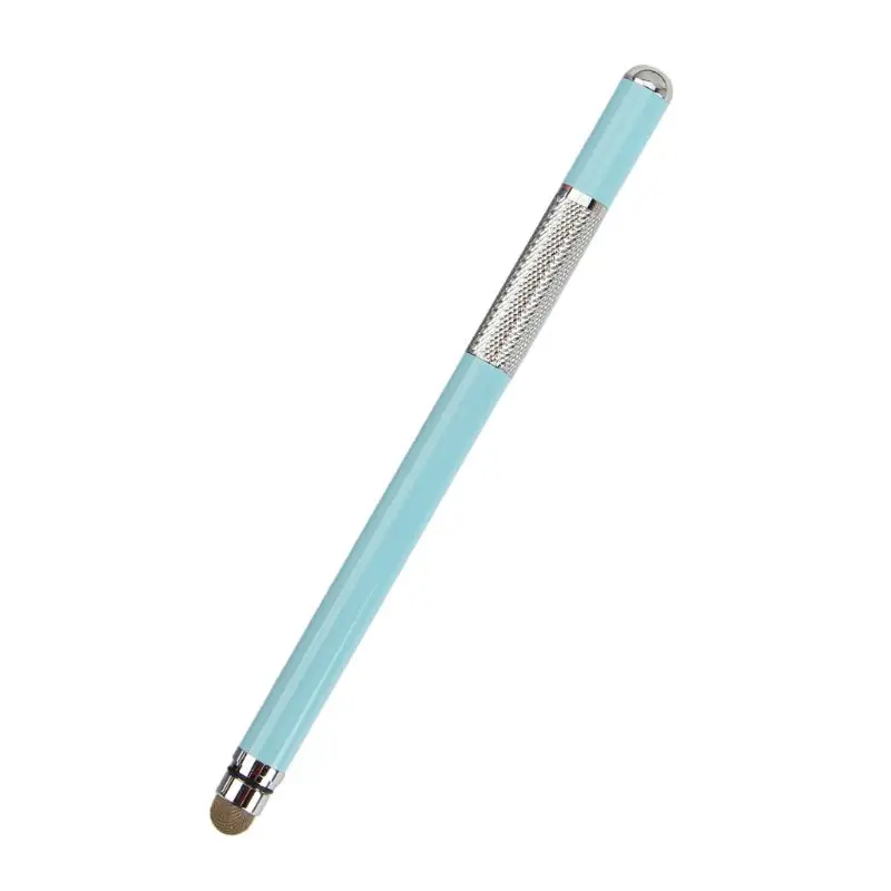 Light Blue 2 в 1 Многофункциональный тонкий сенсорный экран металлический емкостный стилус для iPhone iPad смартфон сотовый телефон планшетный ПК - Цвет: Light Blue