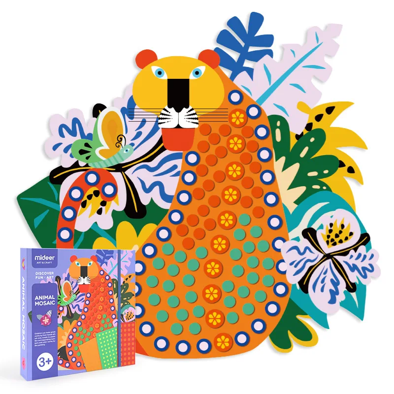 Billig MiDeer Mi Deer Kinder Mosaik Gepunktete Malerei Kreative Handgemachte Baby Pädagogisches DIY Kunst 3D Aufkleber Karte
