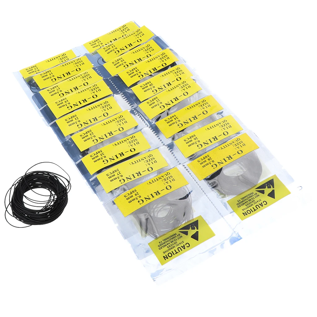 950 Pieces Wholesale Rubber Silicone Watch Gasket O-Ring Back Case Seals Assorted 19 Size 12mm-30mm
