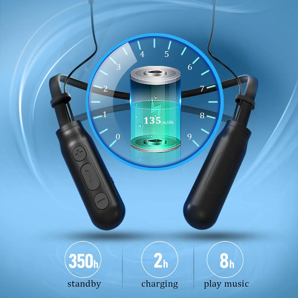 TOMKAS беспроводные наушники Bluetooth наушники IPX5 водонепроницаемые шейные наушники Handsfree Спортивная стереогарнитура для телефона с микрофоном