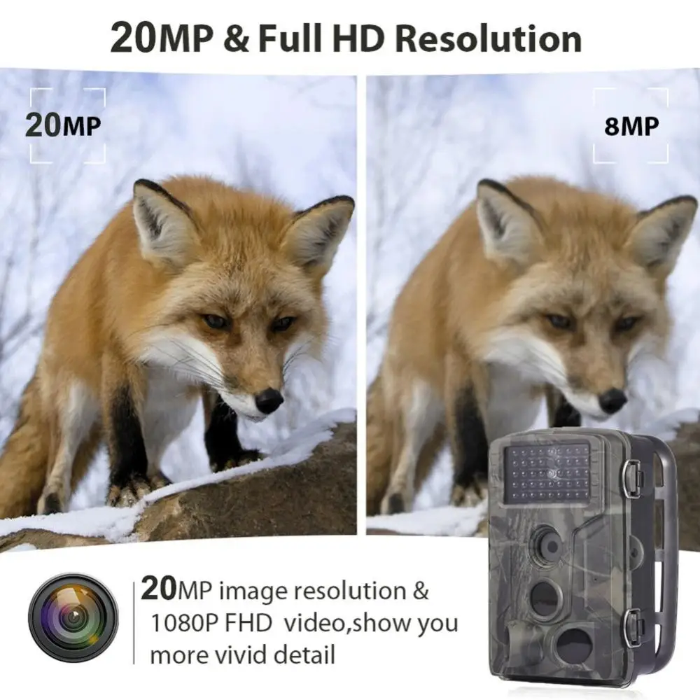 16MP 1080P охотничьи ловушки для фотоаппаратов, беспроводная камера слежения, камера ночного видения HC802A