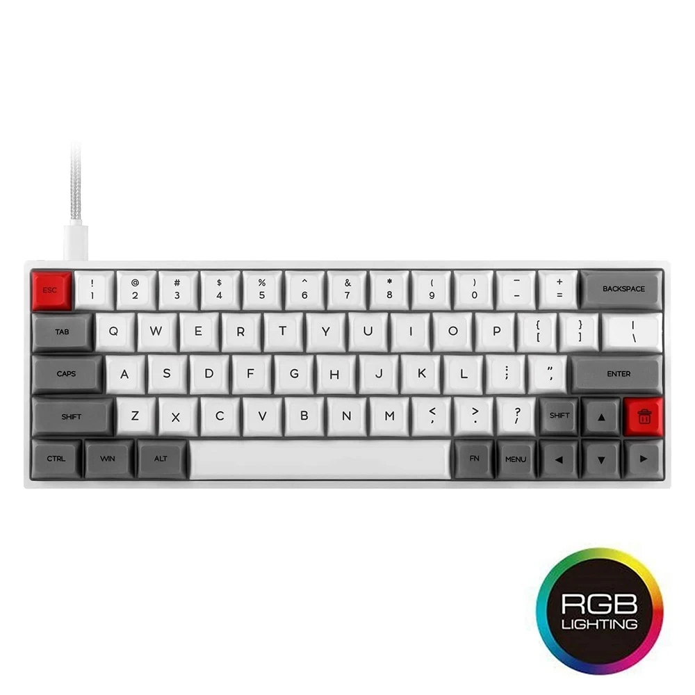 EPOMAKER SK64 64 Keys Hot Swappable Mechanical Keyboard RGB Backlit PBT