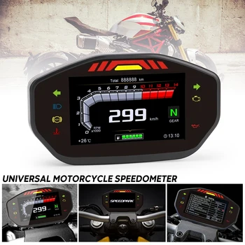 

Motorcycle LCD Instrument LCD Color Display Meter Odometer Water Temperature Speedometer ABS General Car Accessories