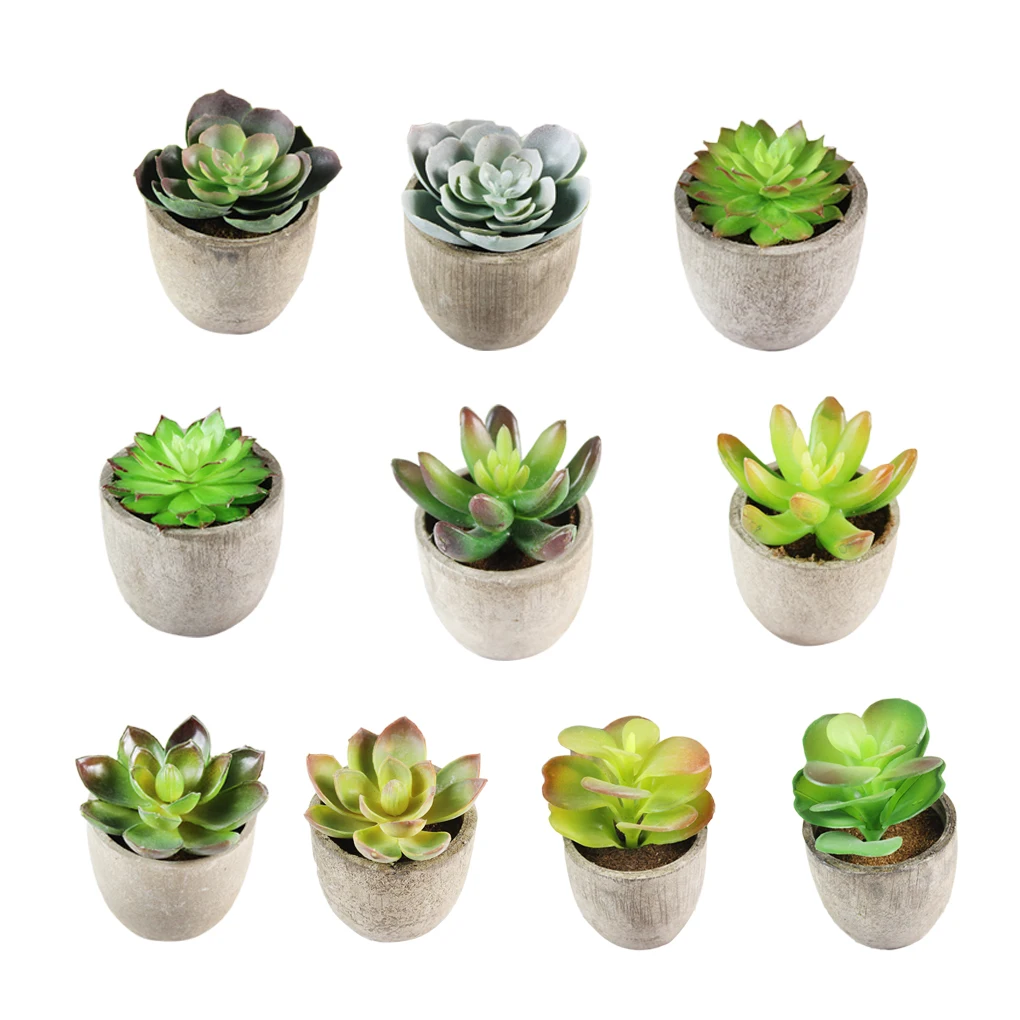 Simulated Succulent Plants DIY Artificial Bonsai Fleshy Flower Art Home Decor Miniature Landscape