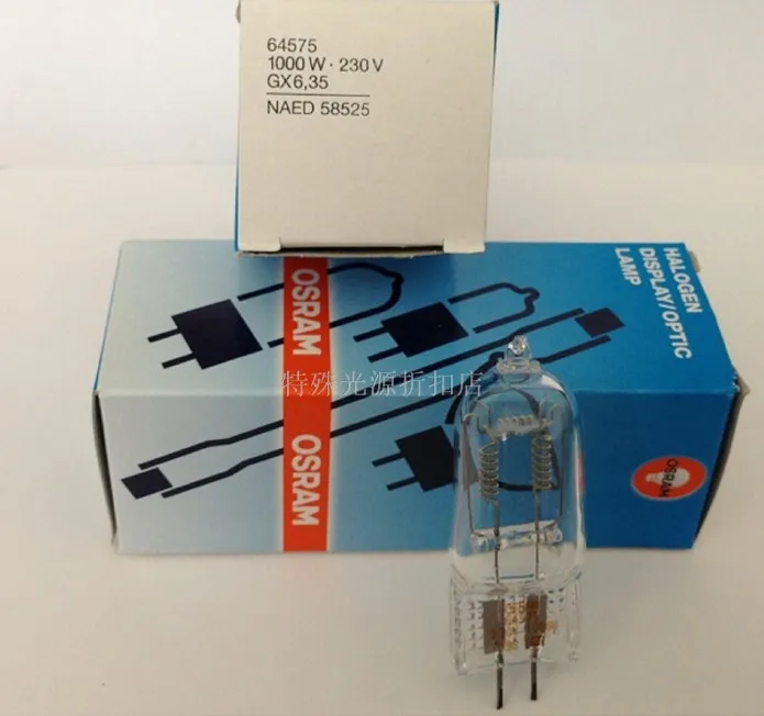

OSRAM 64575 1000W 240V GX6.35 STAGE LAMP 15H EGY 240V 1000W