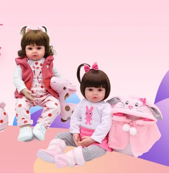 

56cm Full Body Soft Simulation Baby Dolls Soft Silicone Reborn Toddler Baby Toys for Boy Girls Child Birthday Christmas Gifts