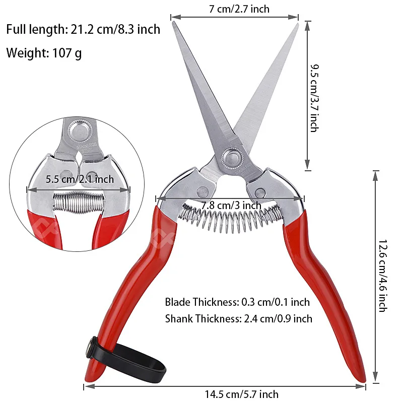 

QHTITEC Scissors Metal Cutting Tools Cutter Gardening Pruning Bud Removing Pruner Scissors Melon Fruit And Vegetable Hand Tools