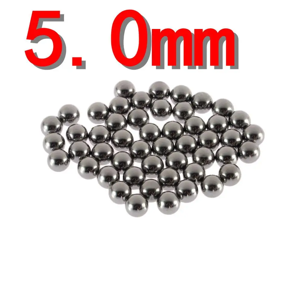 5mm 50 шт. прочный углеродистый стальной шар для велосипеда, запасные части 4 мм 5 мм 6 мм 8 мм 9 мм 10 мм стальной шариковый подшипник для велосипеда - Цвет: 5mm
