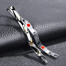 luxury bracelet men friends stainless steel punk gold bracelet silver chain on hand gifts for male accessories retro steampunk