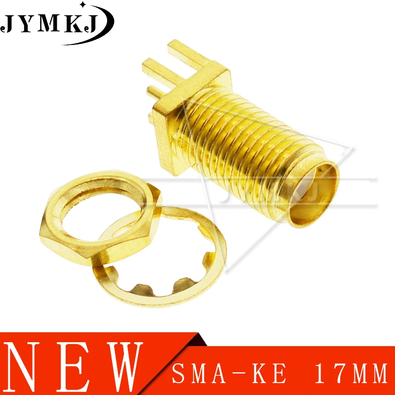 

5Pcs 1.6mm SMA Female Jack Solder Nut Edge PCB Clip Straight Mount Gold Plated SMA-KE Connector Receptacle Solder