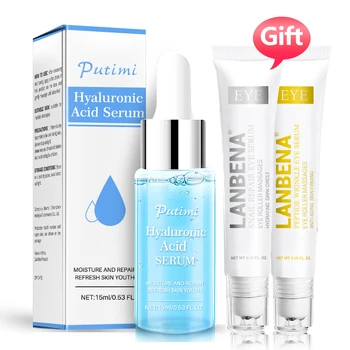 

PUTIMI Hyaluronic Acid Face Cream Moisturizing Serum Anti-Wrinkle Anti Aging Collagen Shrink Pores Essence Whitening Skin Care