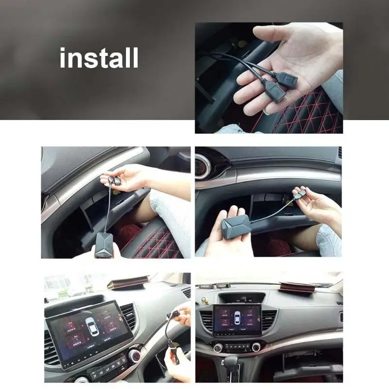 Car TPMS Tire Pressure Monitor Alarm System Kit with 4 External Sensors for Android Video Player Auto Security Alarm Systems USB