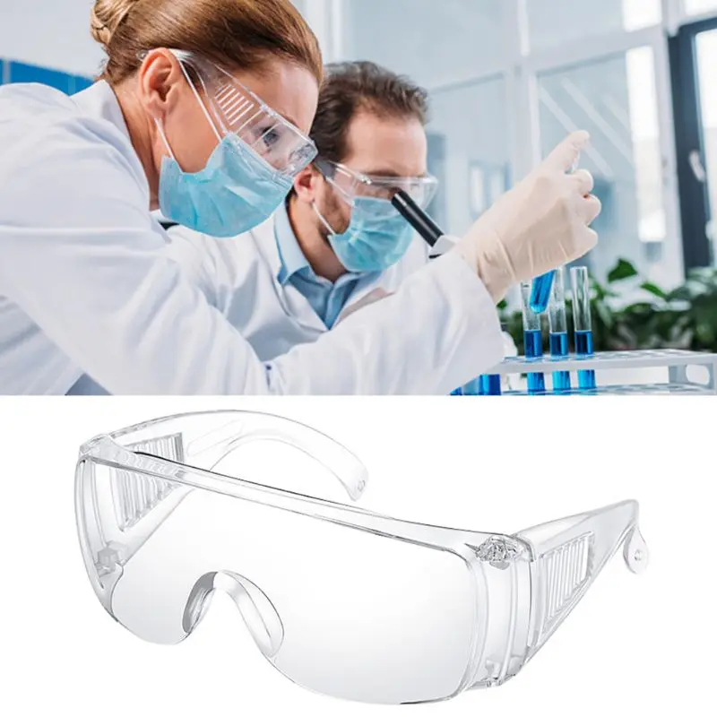 

Safety Glasses Personal Protective Equipment PPE Eyewear Protection Clear High Impact Vented Sides For Lab, Woodwork,Welding