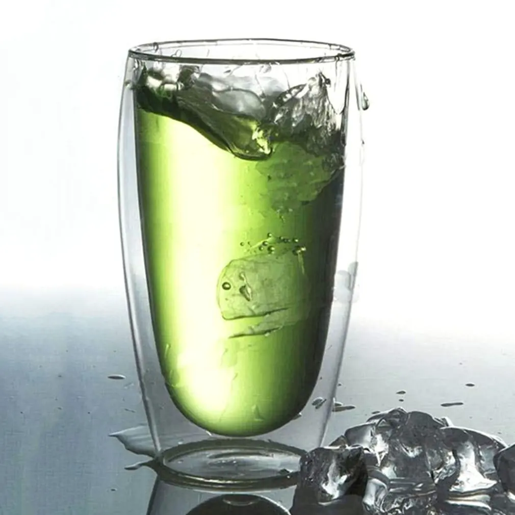 

350ML Heat-resistant Double Wall Glass Tea Cup Coffee Cup Mugs Transparent Insulation Beer Glasses Cups Beer Mug Cup Drinkware