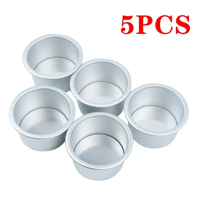 5Pcs Mini Cake Tools Aluminum Alloy Cake Baking Mold With Removable Bottom  Pudding And Small Size Cake Food Grade Cake Mold - AliExpress