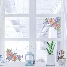 Y1542 стиль креативная ветка Цветочная лоза камера горшок холодильник шкаф стеклянные наклейки прохладное украшение дома наклейки на стену