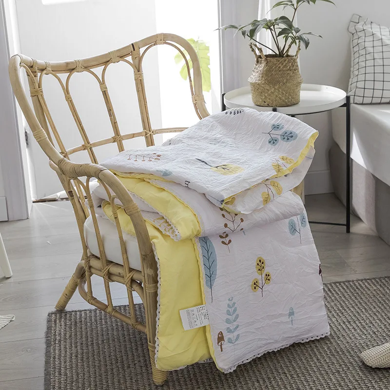 

2019 Ultra-Soft Washed Cotton Summer Blanket Textile Shop Picking Wechat Business Summer Blanket