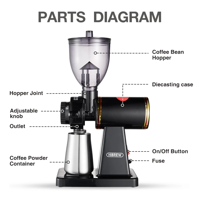 HiBREW G3 Electric Coffee Grinder