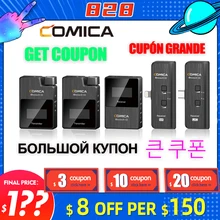 COMICA BoomX D kablosuz mikrofon D1 D2 UC1 UC2 BoomX Clip-Video kondenser mikrofon telefon DSLR kameralar osmo cep PK yol gitmek