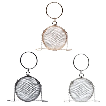

Metal Hollow Out Evening Handbag Women Clutch Purse Lady Shoulder Crossbody Bag for Wedding Prom Birthday Party Dinner
