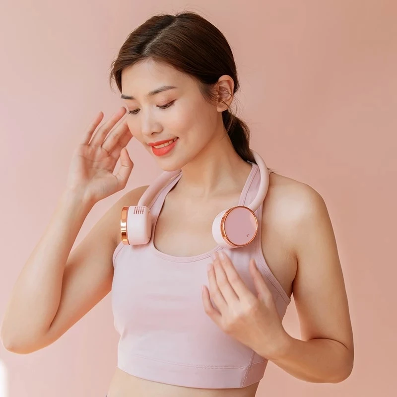 

Портативный USB шейный вентилятор 5 В, перезаряжаемый мини-вентилятор охлаждения, электрический спортивный вентилятор, вентилятор для улицы с 3 скоростями