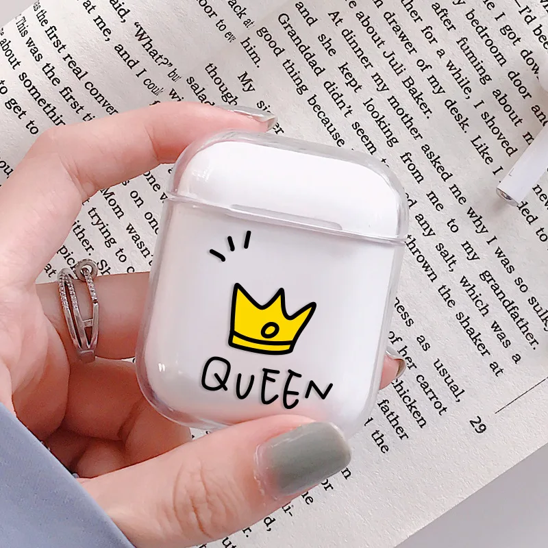 Жесткий ПК Прозрачный чехол для наушников для Apple AirPods 1 2 зарядная коробка милый мультфильм Кактус кристалл чехол сумка для Airpods чехлы - Цвет: A301