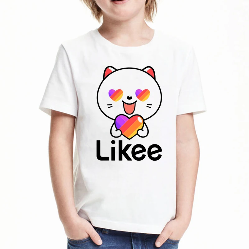 

t shirt boys t shirts funny cat likee kids tshirt childrens clothing t-shirts vogue tops for girls shirts children clothes 2020