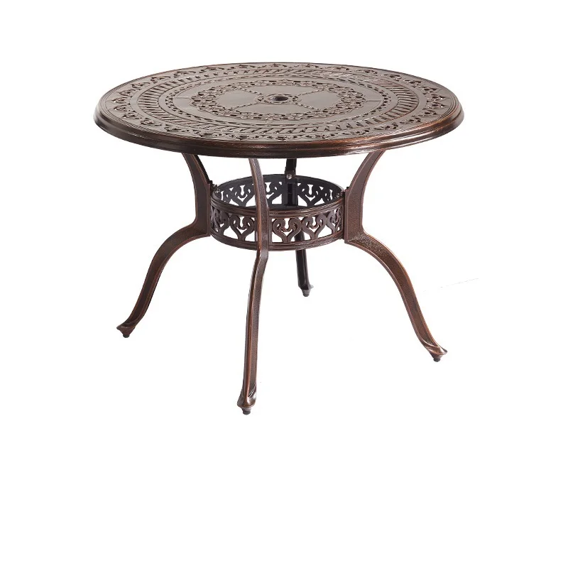 Courtyard Small Cast Aluminum Round Tables Balcony Iron Furniture