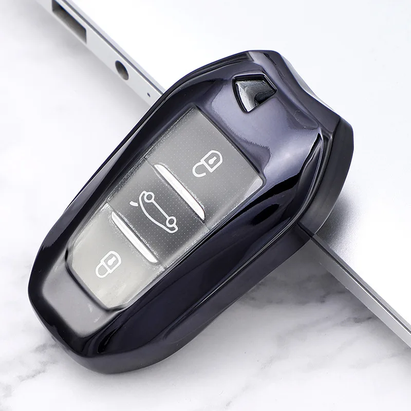 01 ТПУ полный защитный чехол для ключей для peugeot 208 308 508 3008 5008 для Citroen C4 Picasso DS3 DS4 DS5 DS6 - Название цвета: 01