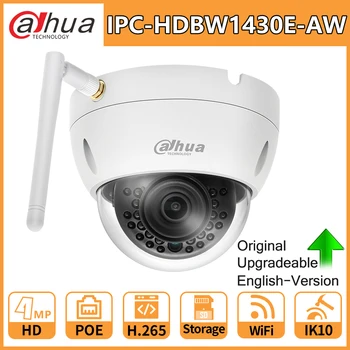 

Dahua IP Camera WiFi Mini Dome IPC-HDBW1430E-AW 4MP Camara IR 30M SD Card Slot H.265 Cloud K10 Wireless Dahua Camera