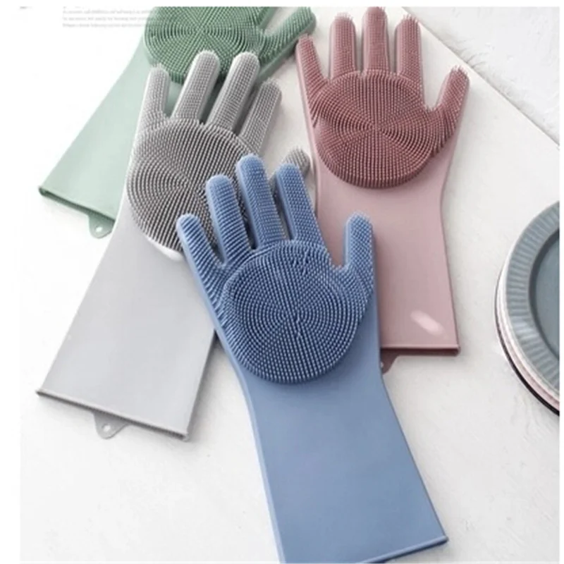 

1Pcs Gloves Kitchen Silicone Cleaning Gloves Magic Silicone Dish Washing Glove for Household Scrubber Rubber Kitchen Clean Tool