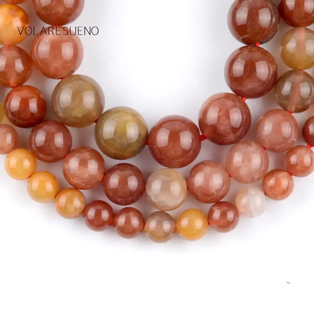 

Natural 3A Red Jaspers Stone Round Loose Beads For Jewelry Making 6-10mm Spacer Beads Fit Diy Bracelets Necklace Accessory