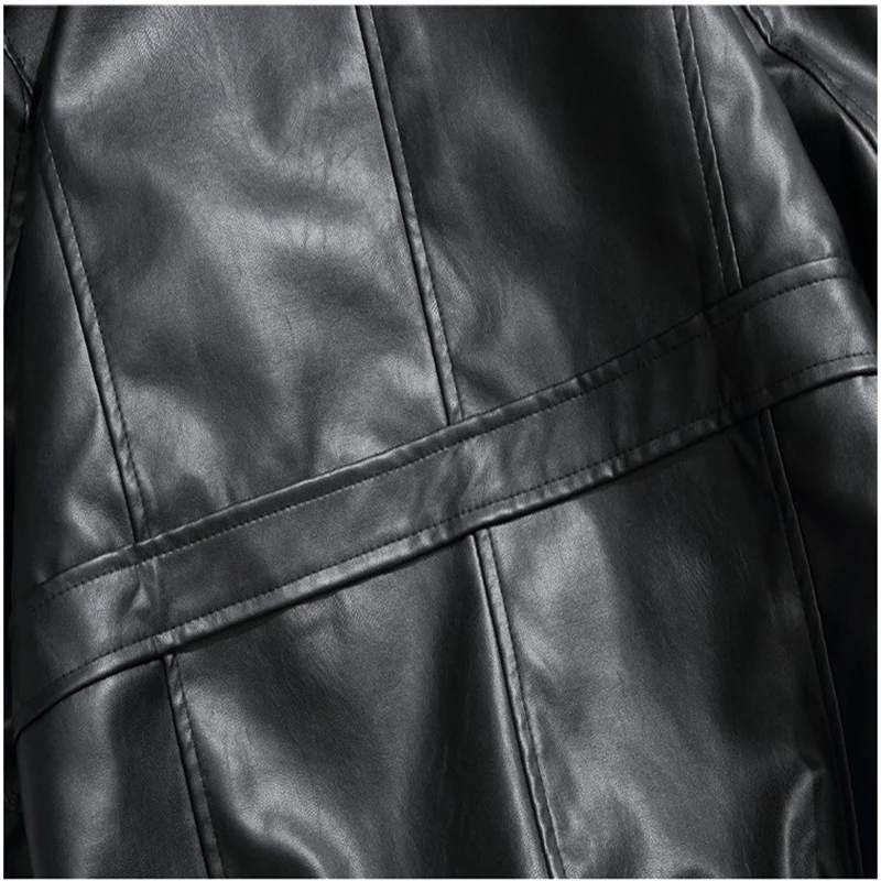 Черные и зеленые мотоциклетные 4XL ПУ мужские зимние кожаные куртки значок шаблона пальто Высококачественная байкерская куртка из искусственной кожи DS50872