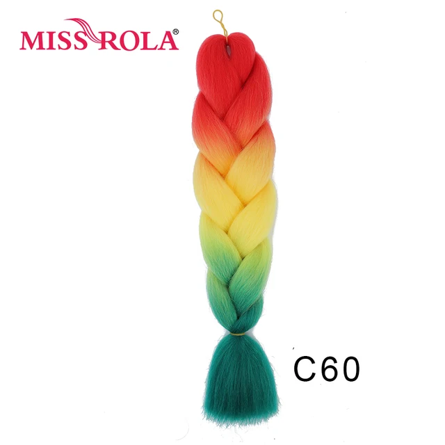 New Colors Synthetic Glowing Hair Twist Braids Ombre Color For white Women Braiding Hair Extensions Jumbo Braids KaneKalon Hair C60