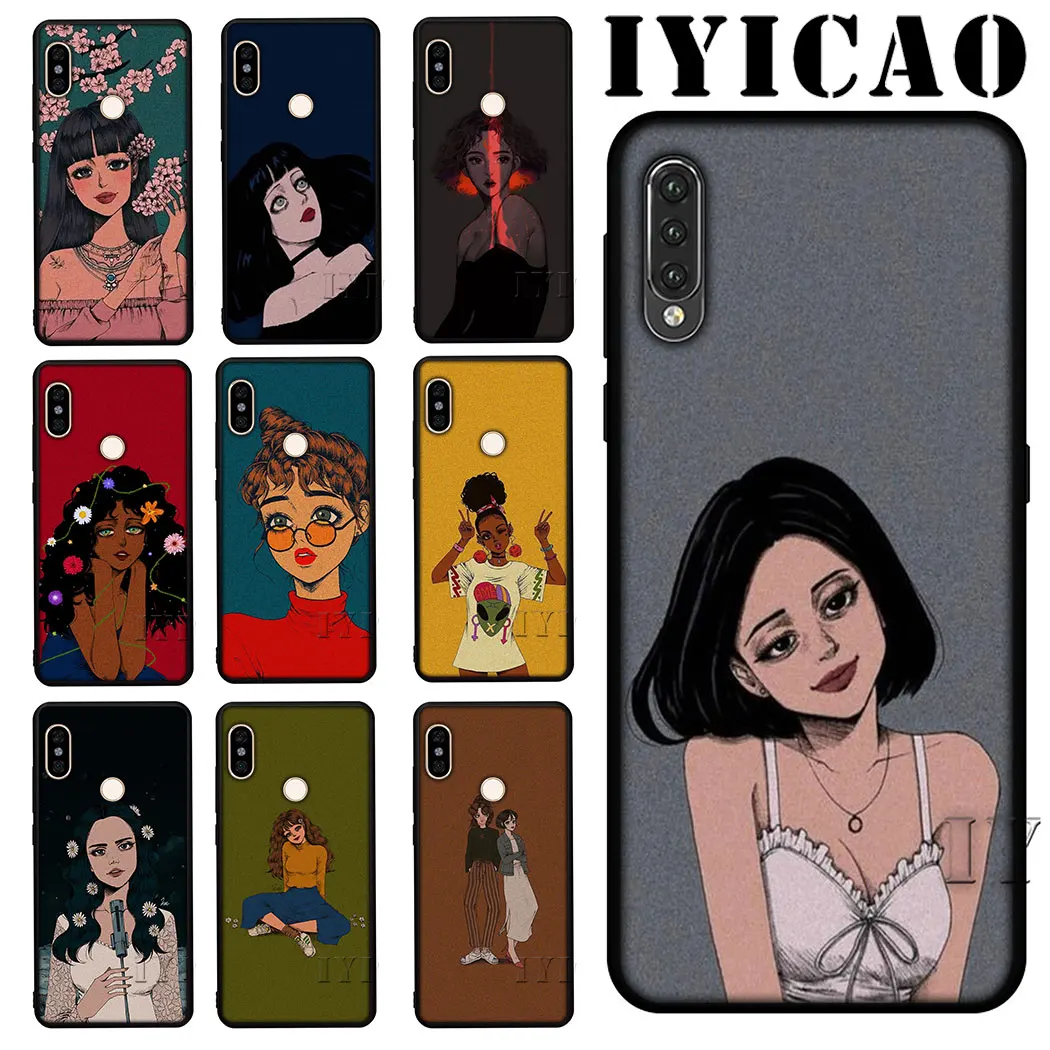 IYICAO pop co mi c girl and art мягкий телефон для Xiaomi 6 8 9 A2 Lite A3 9T Pro A1 F1 MAX 3 2S CC9E 8SE чехол |