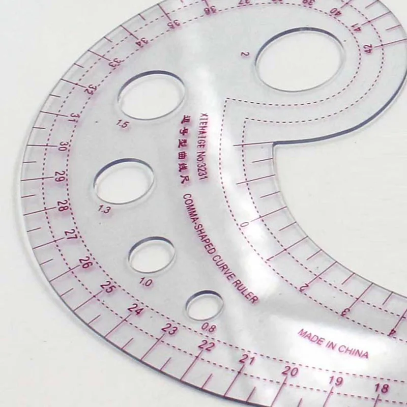 Multi-Function Sewing Ruler Curve Ruler Clothing Sample Garment Cutting Pattern Making Metric Yardstick Drawing Sewing Tools