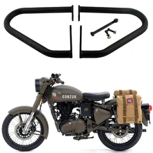 1 пара, комплект для защиты двигателя, бампер для ног, Королевский Энфилд, классический, 500 Pegasus, маскирующий черный