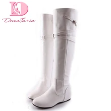 Doratasia/ г. Классические сапоги для верховой езды на внутреннем каблуке, большие размеры 30-47 женская обувь осенне-зимняя женская обувь для отдыха сапоги до колена