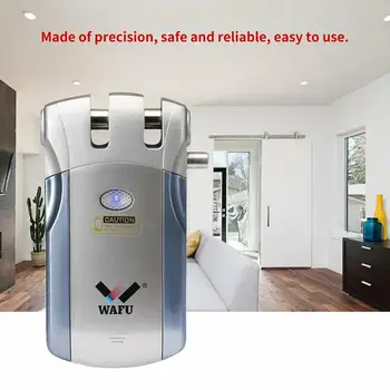 

Wireless Remote Control Electronic Lock Invisible Keyless Entry Door Lock with Mortise Lock 433mHZ Controllers Phone APP Control