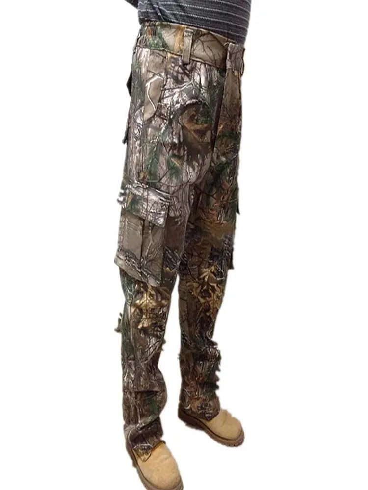 Профессиональный натуральный хлопок Realtree Камуфляж Охота Брюки для охоты