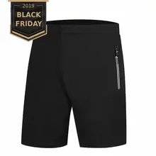 FALIZA, 6XL, новинка, летние однотонные мужские шорты, хлопок, эластичная талия, для бега,, повседневные пляжные шорты, мужские с карманами на молнии, PD02