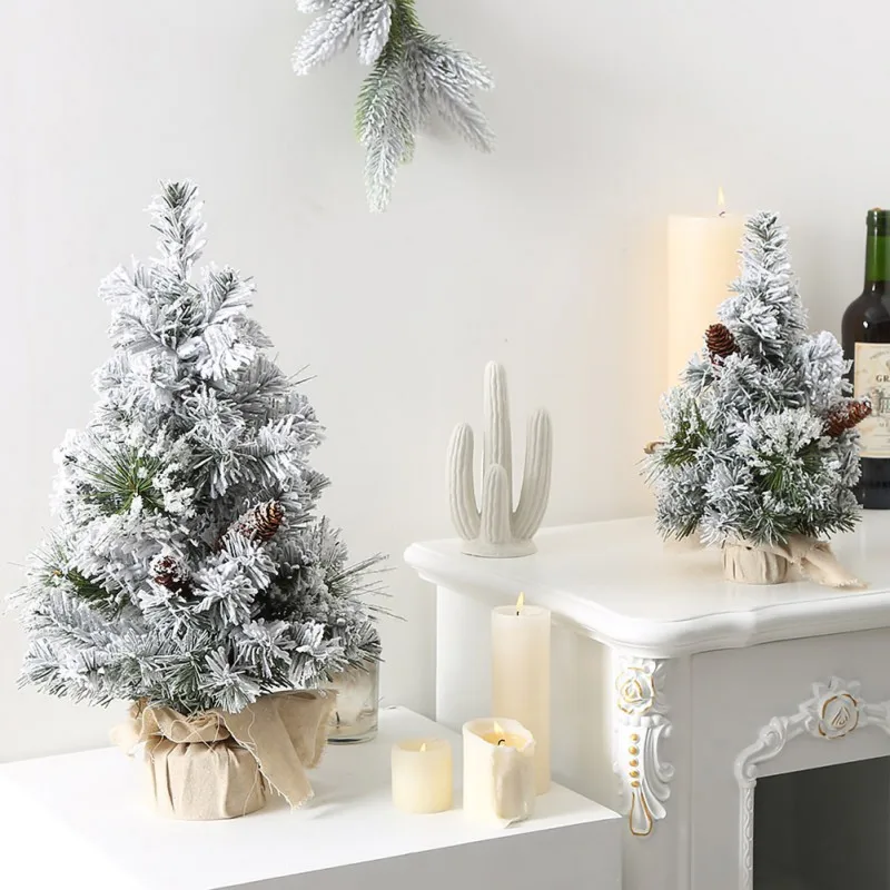 Рождественская елка, искусственные настольные украшения, рождественские миниатюрные праздничные елочные украшения для дома, настольные украшения, подарки для детей