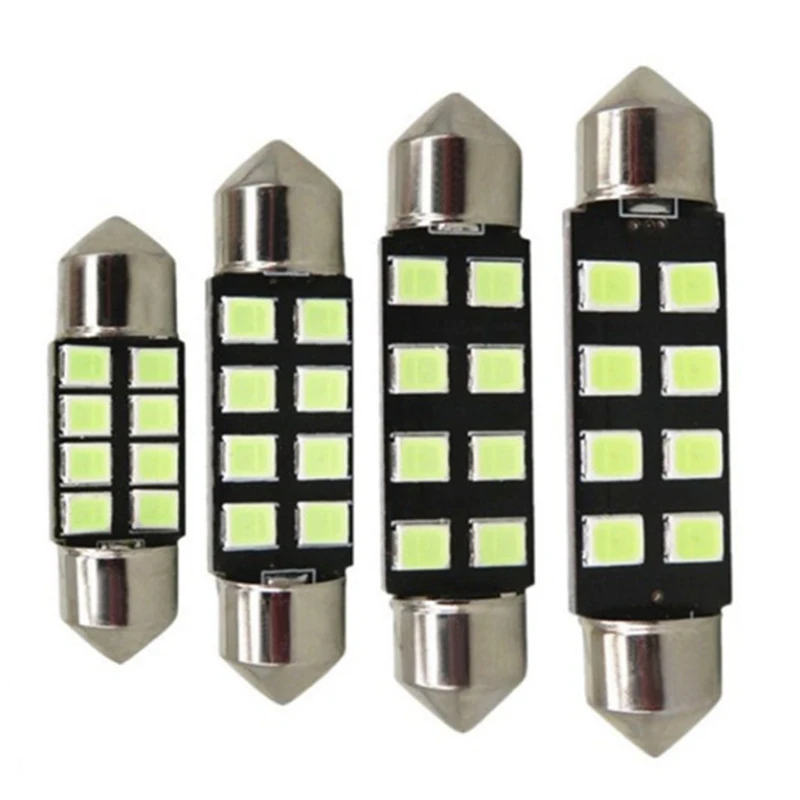 Universal 2835 8LEDS Auto LED Bulbs Car Interior Lighting Kit White Reading Lamp Indoor Lights For Seat Leon Accessories
