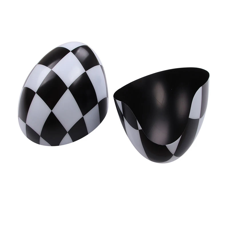 2pcs Door Rear View Mirror Covers Stickers For Mini Cooper S Clubman Countryman Paceman R55 R56 R57 R58 R59 R60 R61 F55 F56 - Color Name: Lattice