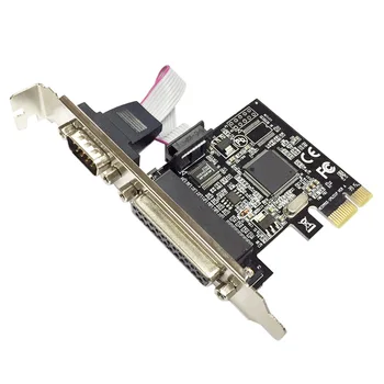 

DIEWU PCI Express PCIe to Serial Port Parallel port Expression Card RS232 Printer port PCIe PCI-e riser Card with chipset AX9900