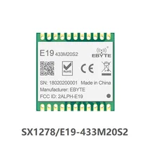 E19-433M20S2 SX1278 LoRawan LoRa 433 МГц модуль 20dMm SMD беспроводной передачи SPI интерфейс большой диапазон отверстие для штампа