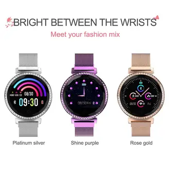 

Multi-function Sports Watch With Stainless Steel Strap Women Fashion Physiological Cycle Health Monitoring Smart Bracelet